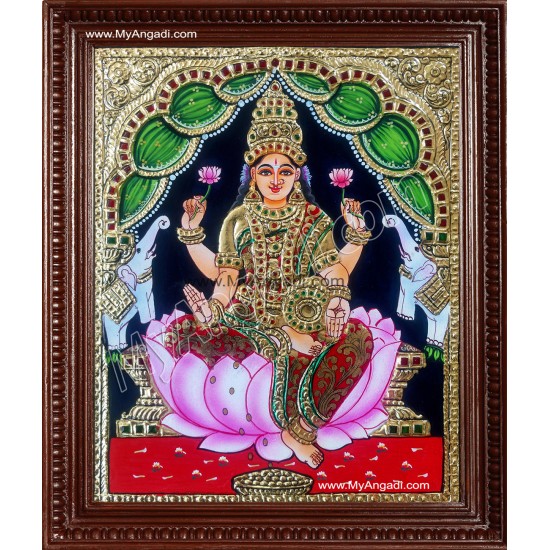 Gaja Lakshmi Tanjore Painting