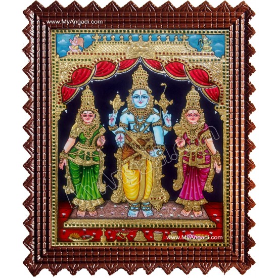 Koodal Azhagar / Kal Azhagar Tanjore Painting