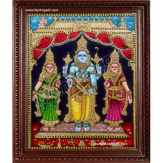 Koodal Azhagar / Kal Azhagar Tanjore Painting