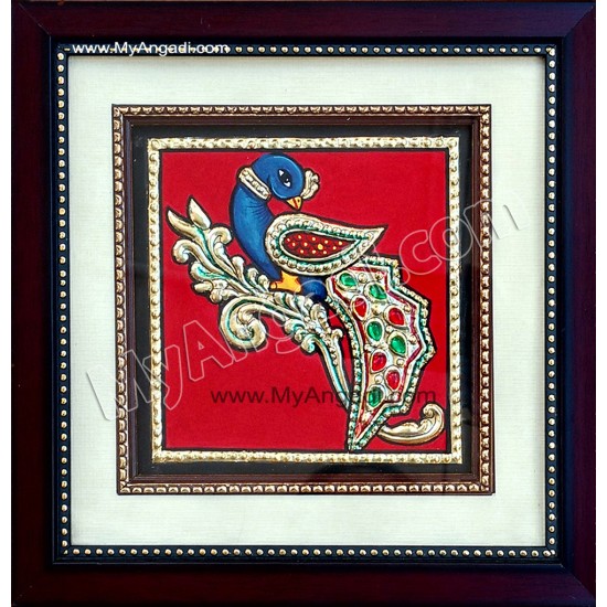 Peacock Tanjore Painting Peacock Tanjore Painting