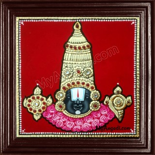 Balaji Face Tanjore Painting