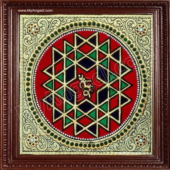 Shree Chakram Tanjore Painting Shree Chakram Tanjore Painting