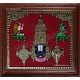 Balaji with Garudan and Hanuman Tanjore Painting