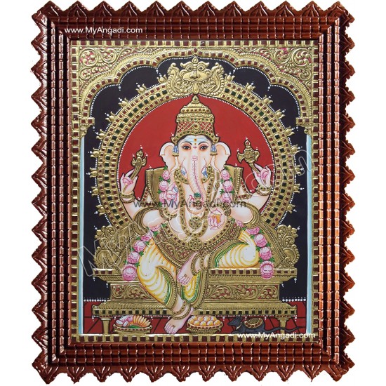 Ganesh Ji Tanjore Painting Ganesh Ji Tanjore Painting
