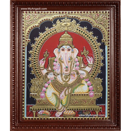 Ganesh Ji Tanjore Painting Ganesh Ji Tanjore Painting