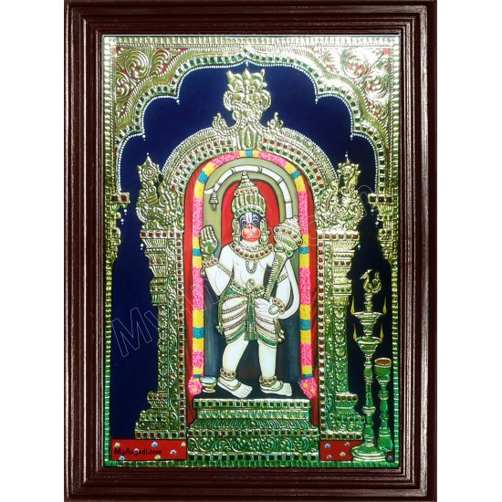 Ashtamsa Sri Varada Anjaneya Tanjore Painting Ashtamsa Sri Varada Anjaneya Tanjore Painting
