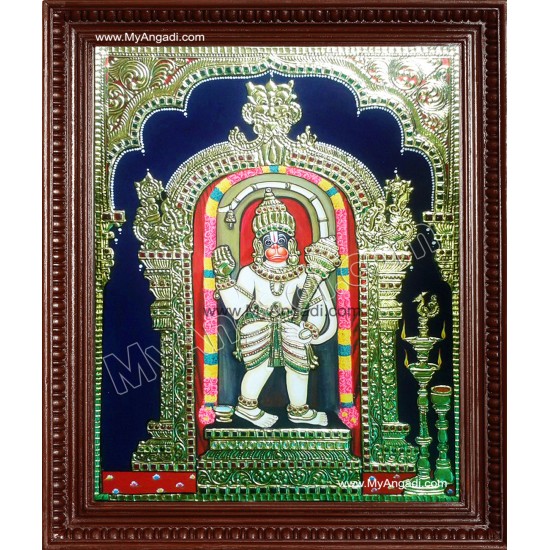Ashtamsa Sri Varada Anjaneya Tanjore Painting Ashtamsa Sri Varada Anjaneya Tanjore Painting