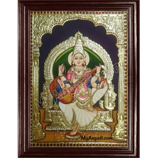 Saraswathi Tanjore Painting