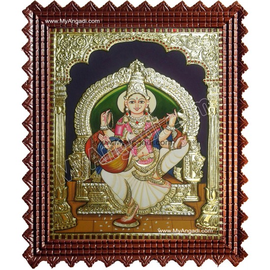 Saraswathi Tanjore Painting