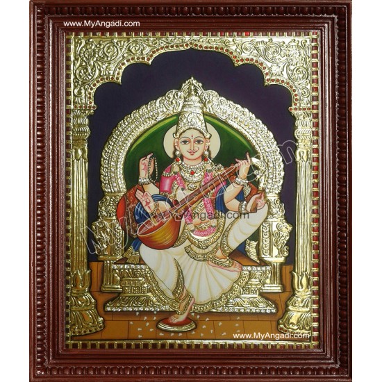 Saraswathi Tanjore Painting