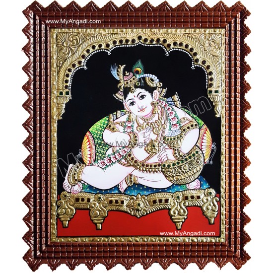 Butter Krishna Tanjore Painting Butter Krishna Tanjore Painting