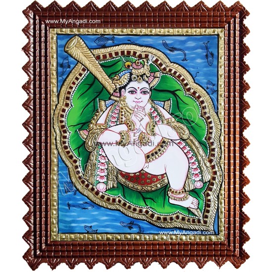 Alilai Krishna Tanjore Painting