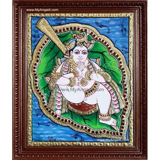 Alilai Krishna Tanjore Painting