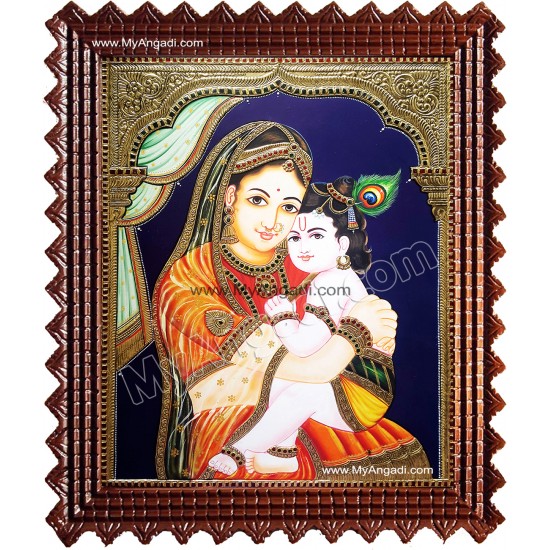Yasothai Krishna Tanjore Painting Yasothai Krishna Tanjore Painting