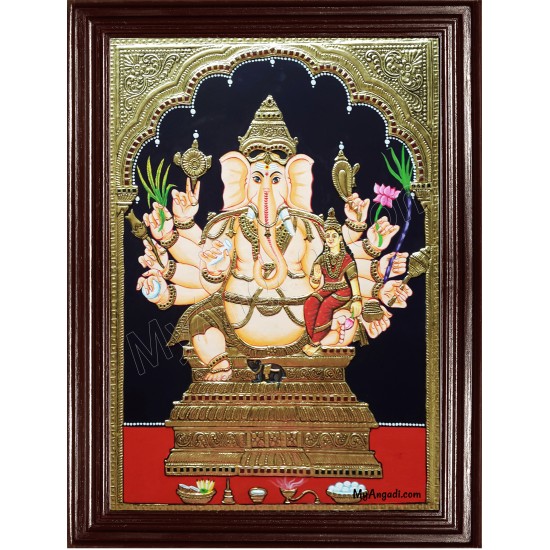 Vallaba Vinayakar Tanjore Painting Vallaba Vinayakar Tanjore Painting