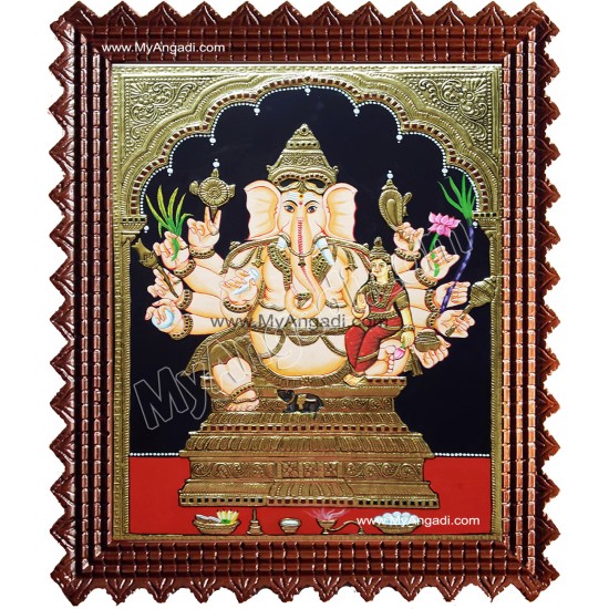 Vallaba Vinayakar Tanjore Painting Vallaba Vinayakar Tanjore Painting