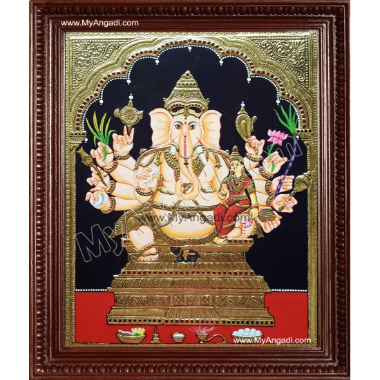 Vallaba Vinayakar Tanjore Painting