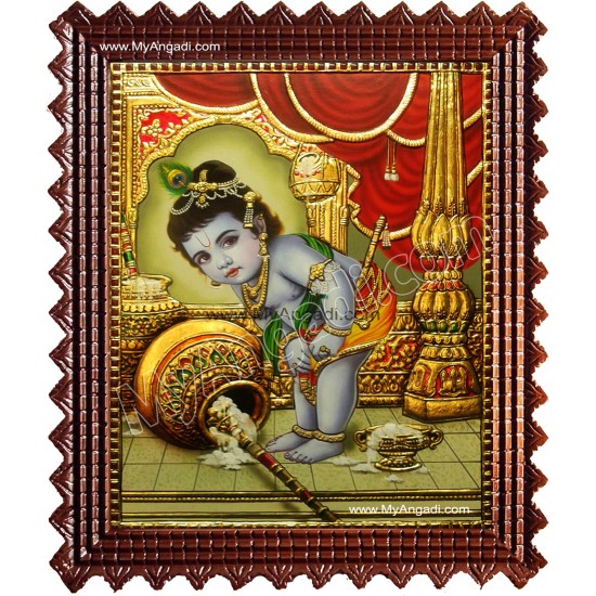 Butter Krishna Tanjore Painting Butter Krishna Tanjore Painting