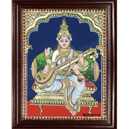 Saraswathi Tanjore Painting