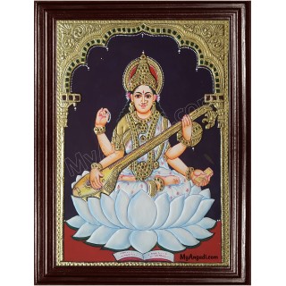 Saraswati Tanjore Painting