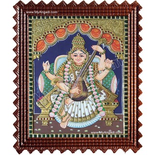 Saraswathi Tanjore Painting