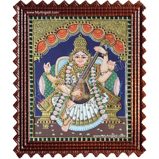 Saraswathi Tanjore Painting