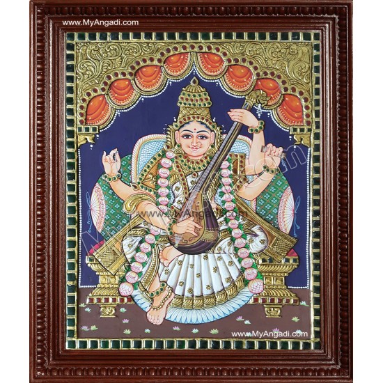 Saraswathi Tanjore Painting