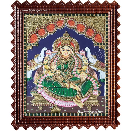 Gaja Lakshmi Tanjore Painting