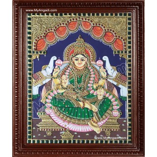 Gaja Lakshmi Tanjore Painting