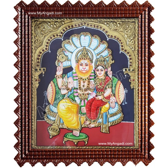 Lakshmi Narasimmar Tanjore Painting