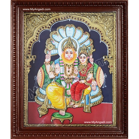 Lakshmi Narasimmar Tanjore Painting