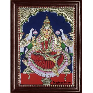 Gaja Lakshmi Tanjore Painting