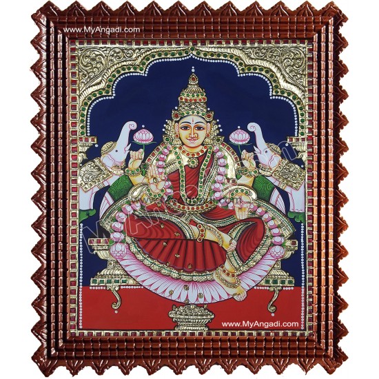 Gaja Lakshmi Tanjore Painting