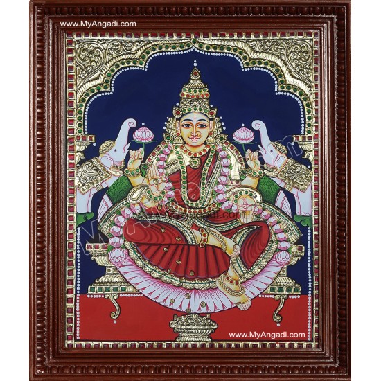 Gaja Lakshmi Tanjore Painting