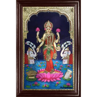 Gaja Lakshmi Tanjore Painting