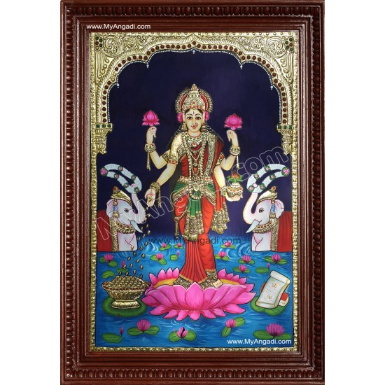 Gaja Lakshmi Tanjore Painting Gaja Lakshmi Tanjore Painting