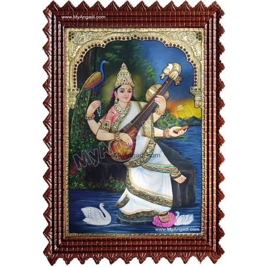 Saraswathi Tanjore Painting Saraswathi Tanjore Painting
