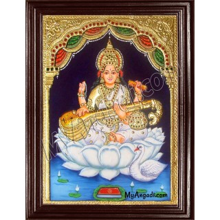 Saraswathi Tanjore Painting