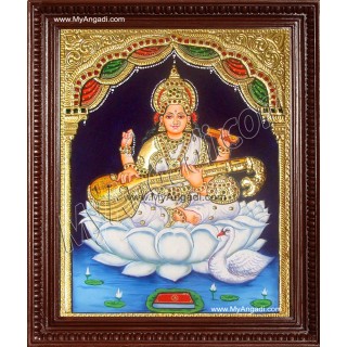 Saraswathi Tanjore Painting