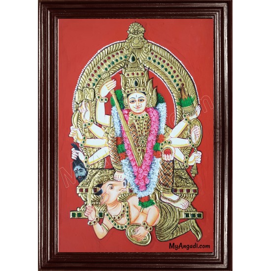 Madura Kaliamman Tanjore Painting Madura Kaliamman Tanjore Painting