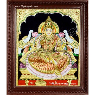 Gaja Lakshmi Tanjore Painting, Gajalakshmi Tanjore Painting