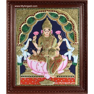 Gaja Lakshmi Tanjore Painting, Gajalakshmi Tanjore Painting