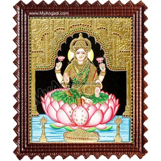 Dhana Lakshmi Tanjore Painting, Dhanalakshmi Tanjore Painting