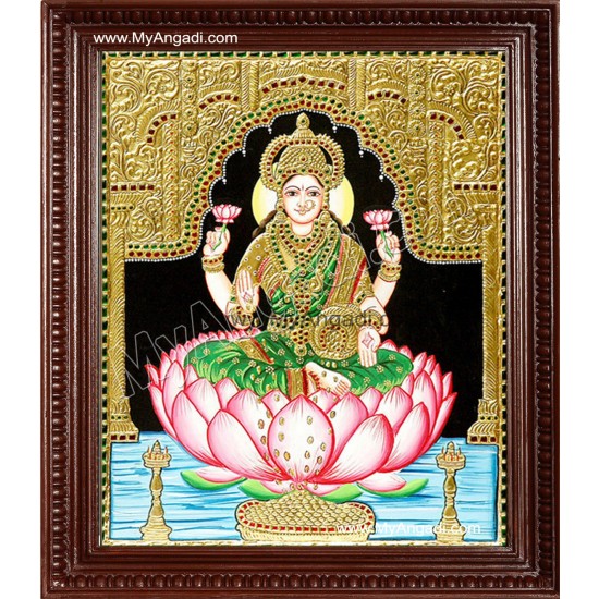 Dhana Lakshmi Tanjore Painting, Dhanalakshmi Tanjore Painting