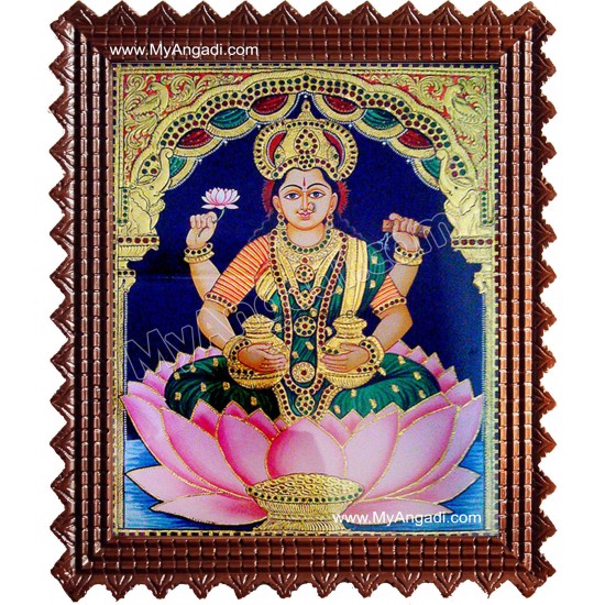 Dhana Lakshmi Tanjore Painting, Dhanalakshmi Tanjore Painting