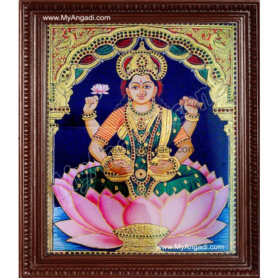 Dhana Lakshmi Tanjore Painting, Dhanalakshmi Tanjore Painting