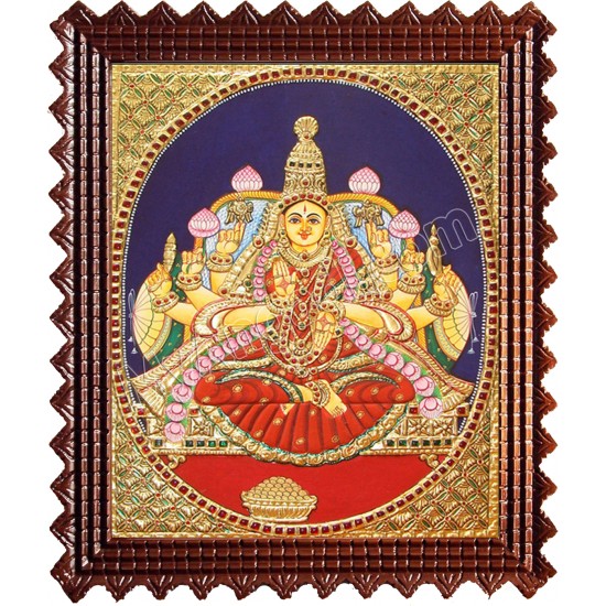 Dhana Lakshmi Tanjore Painting, Dhanalakshmi Tanjore Painting