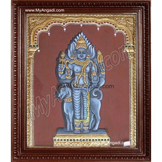 Kala Bairavar Tanjore Painting, Kalabairavar Tanjore Painting