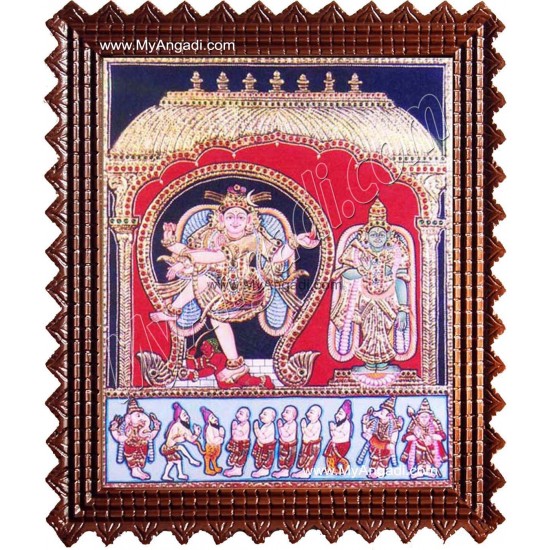 Natarajar Dance Tanjore Painting, Nataraja Tanjore Painting