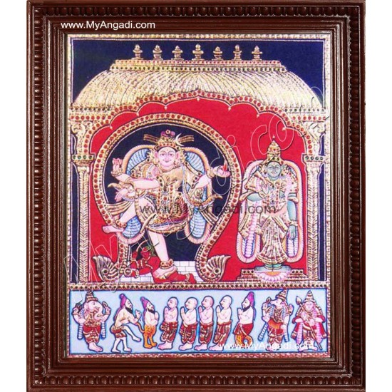 Natarajar Dance Tanjore Painting, Nataraja Tanjore Painting